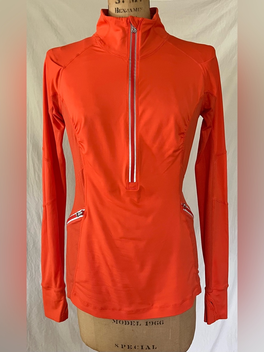 Lululemon Run Wild 1/2 zip Pullover Orange Jacket